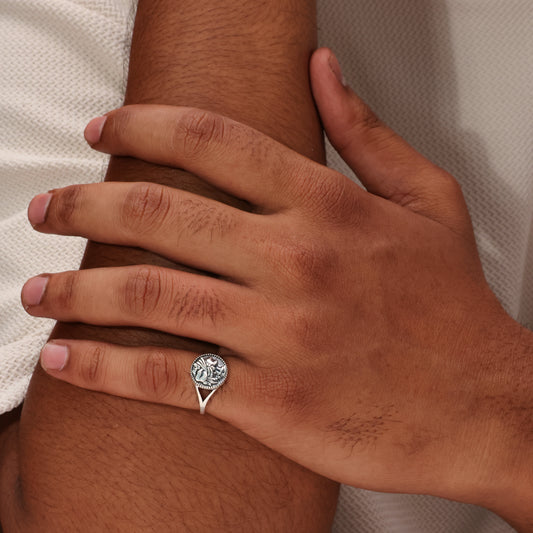Heraldic Crest 92.5 Sterling Silver Men’s Ring