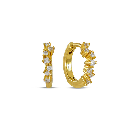 Crown Sparkle 92.5 Sterling Silver Hoops
