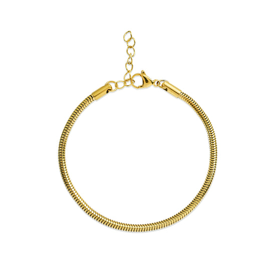 Gold Coil Men's Bracelet Slim