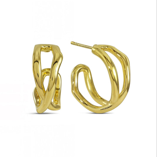 Twist Hoop 92.5 Sterling Silver Earrings