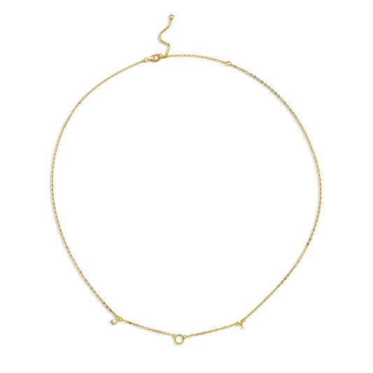 Joy Letter Necklace ( Customizable ) in 92.5 Sterling Silver