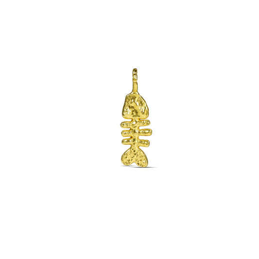 Fishbone Silhouette Charm