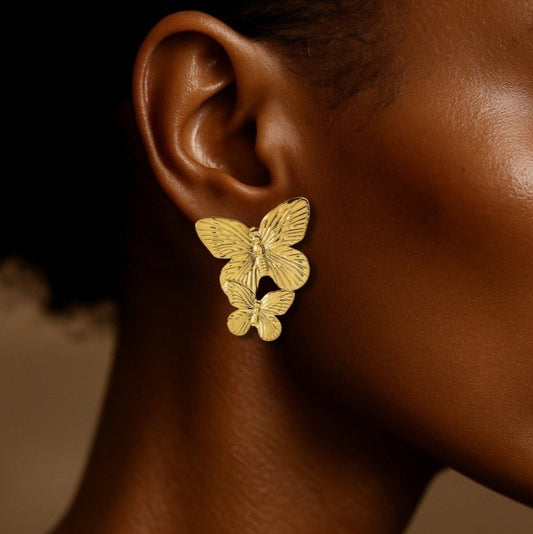 Golden Flutter Studs
