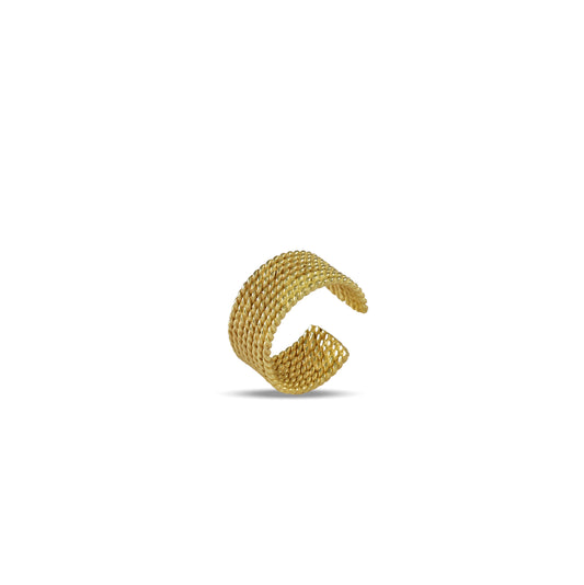 Gilded Weave Ear Cuff ( Single Piece )