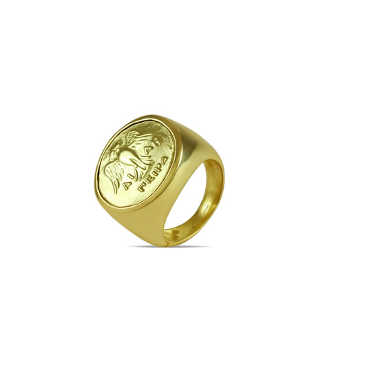 Athena Warrior Signet Men's Ring