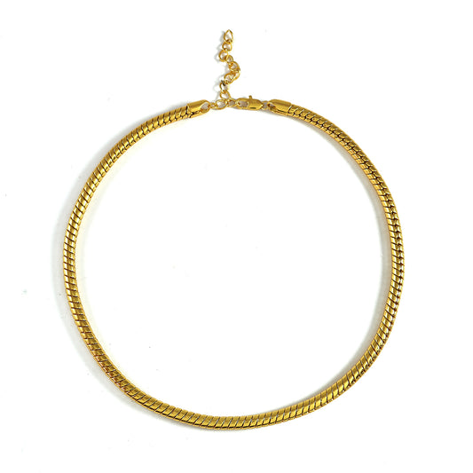 Molten Gold Snake Men's Chain in 92.5 Sterling Silver