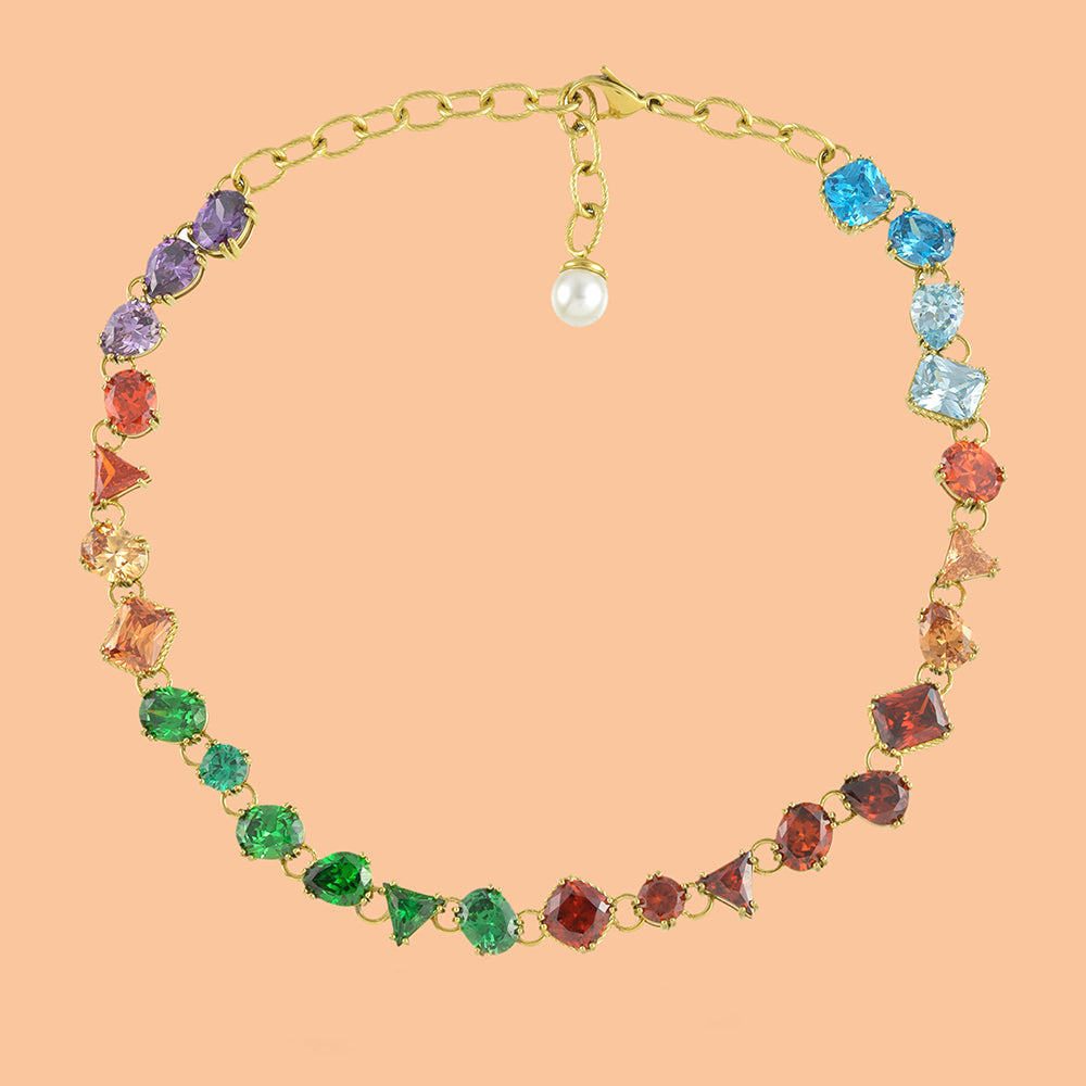 Chromatic Cascade Necklace