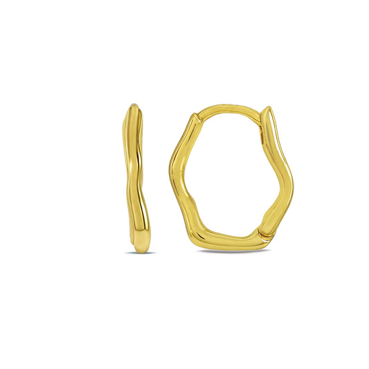 Raw Edge 92.5 Sterling Silver Hoops