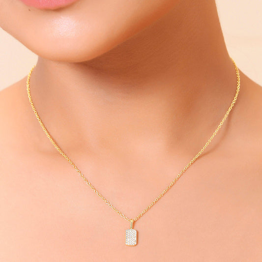 Crystal Bullion Finery Pendant Necklace