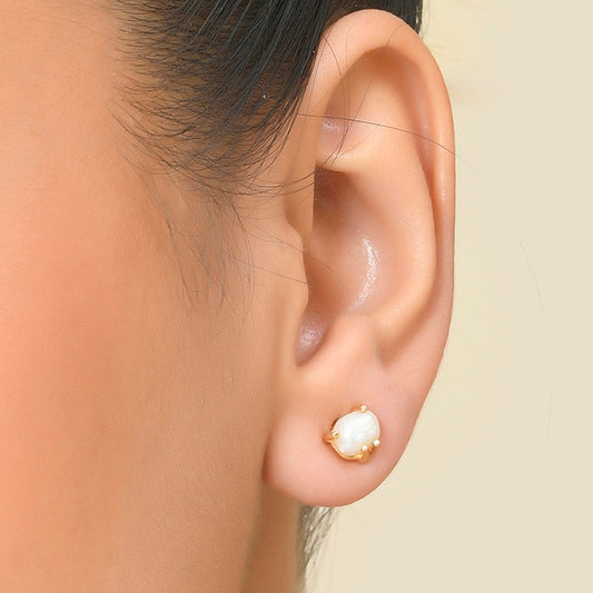 Dainty Pearl Claw 92.5 Sterling Silver Studs