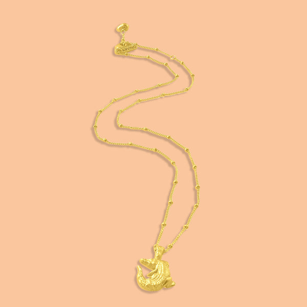 Croc Charm Chain Necklace