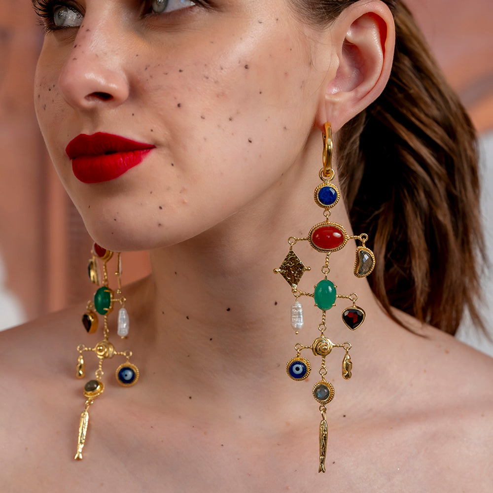 Dreamgirl Multi Gem Sparkle Earrings