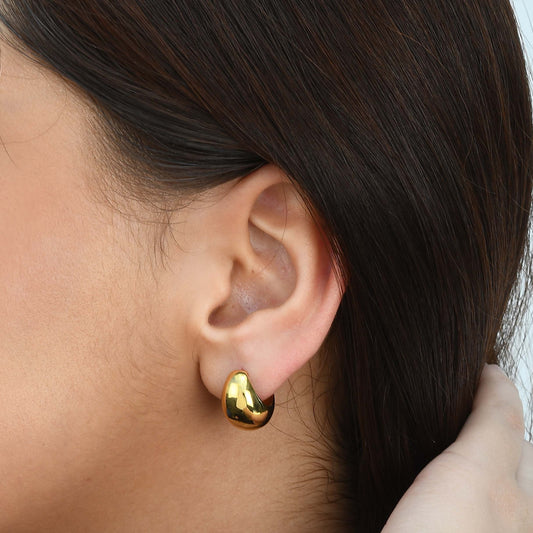 Golden Dream 92.5 Sterling Silver Huggies