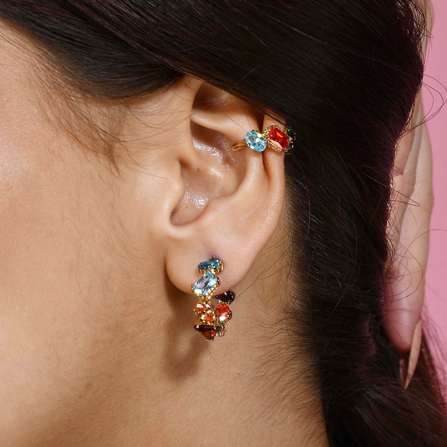 Nuance Speckled Arch Hoops main image 0