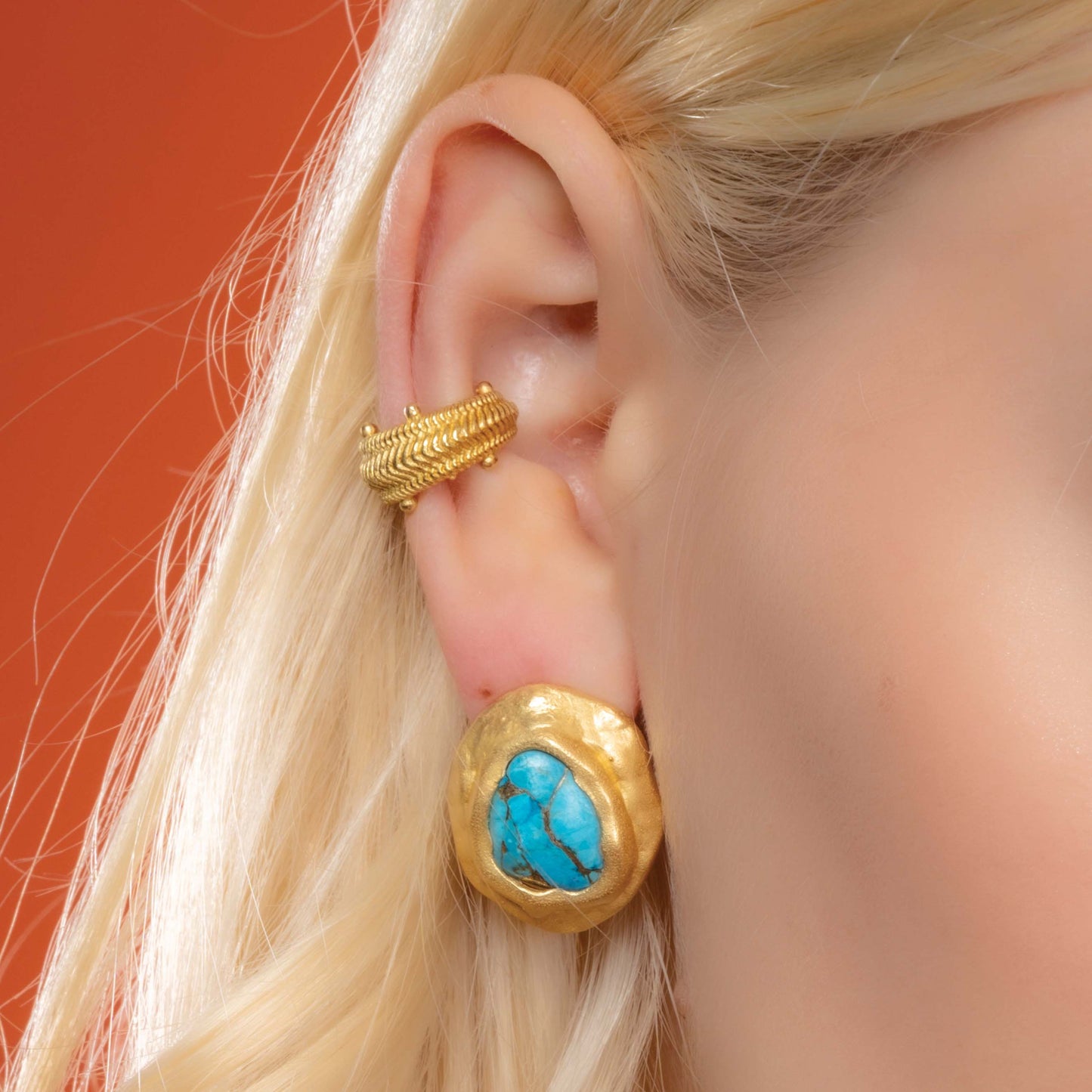 Dotted Ripple Ear Cuff ( Single Piece )