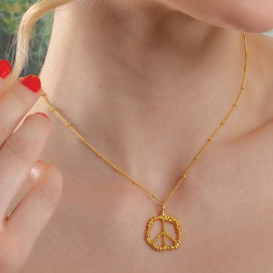 Granulated Harmony 92.5 Sterling Silver Necklace