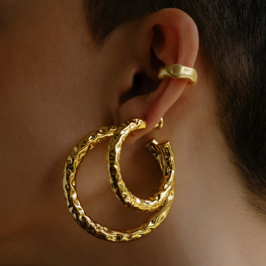 Crumple Foil Ear Cuff ( Single Piece )