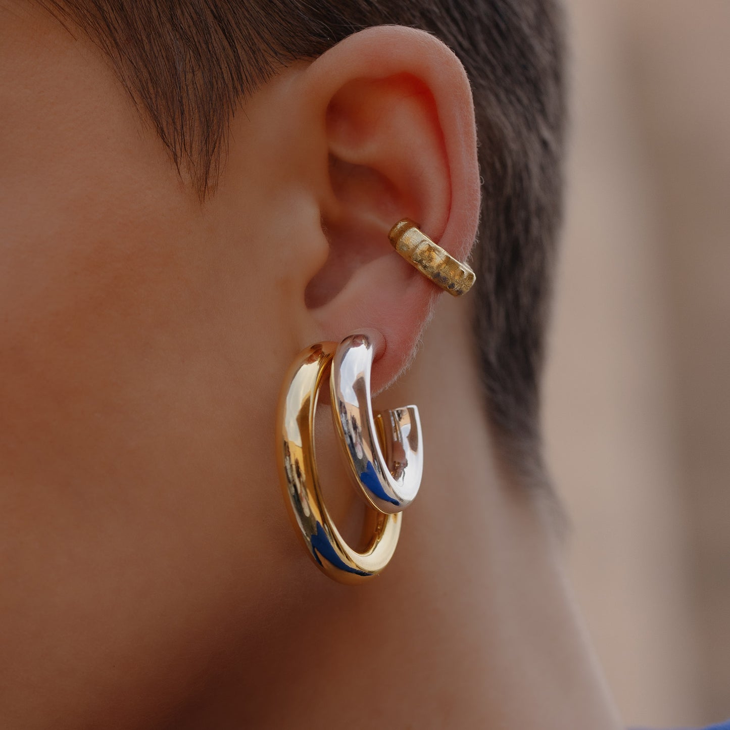 Ancient Patina Ear Cuff ( Single Piece )