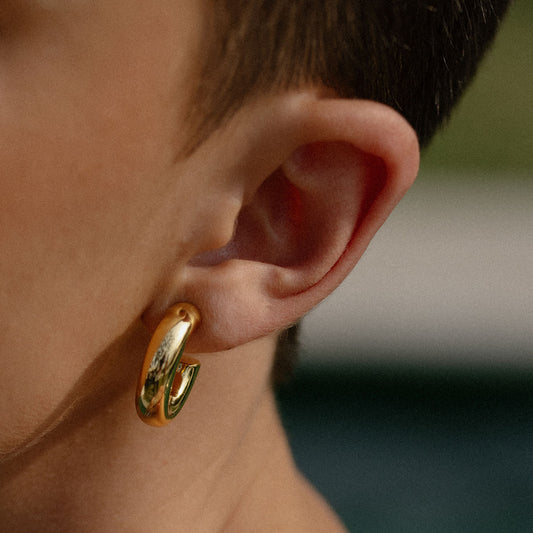 Golden Glow Hoops Small