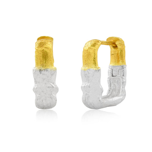 Dusk and Dawn 92.5 Sterling Silver Hoops ( Small )