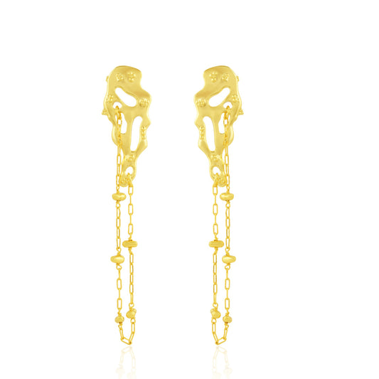 Molten Lava Satellite Chain Earrings