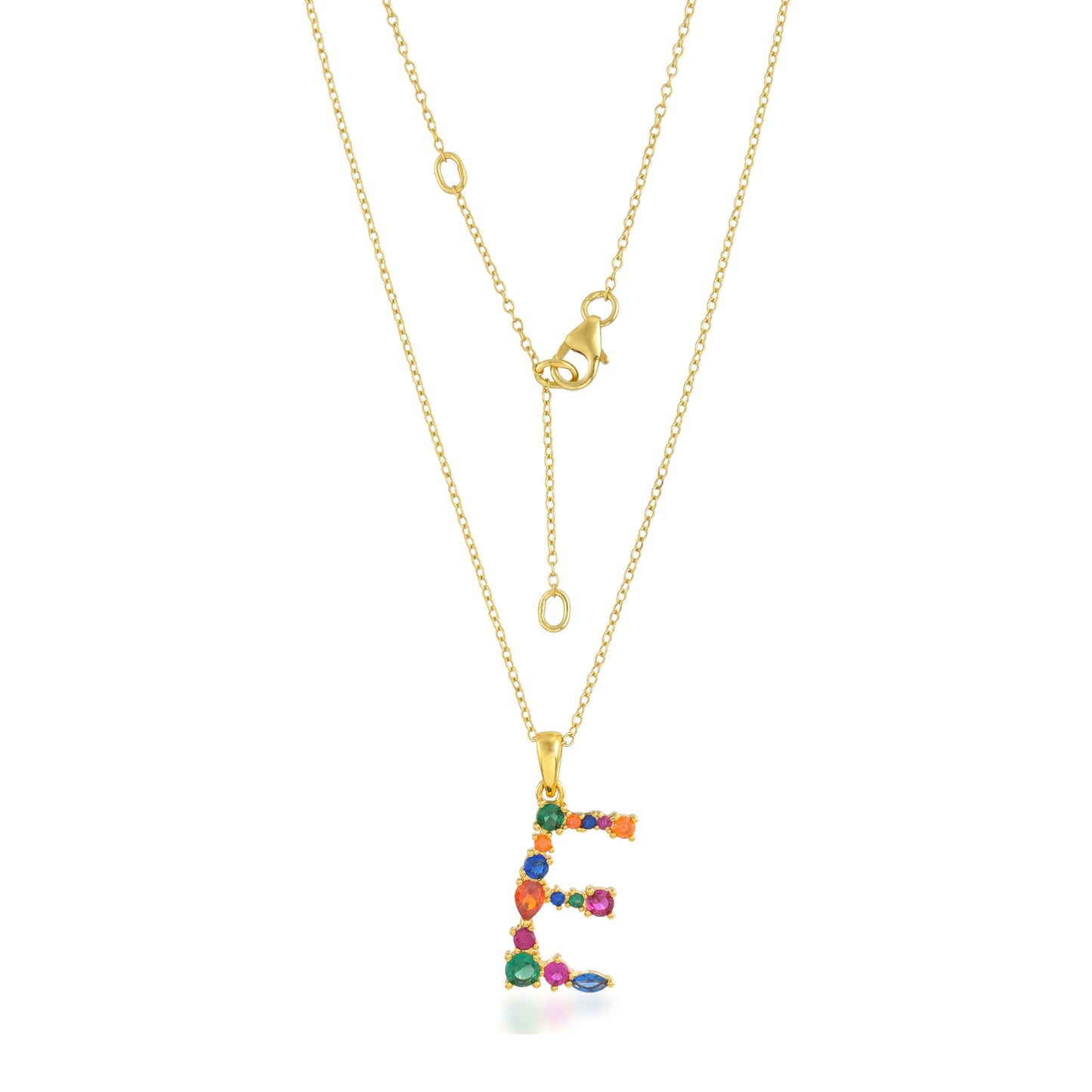 Multistone Alphabet Necklace