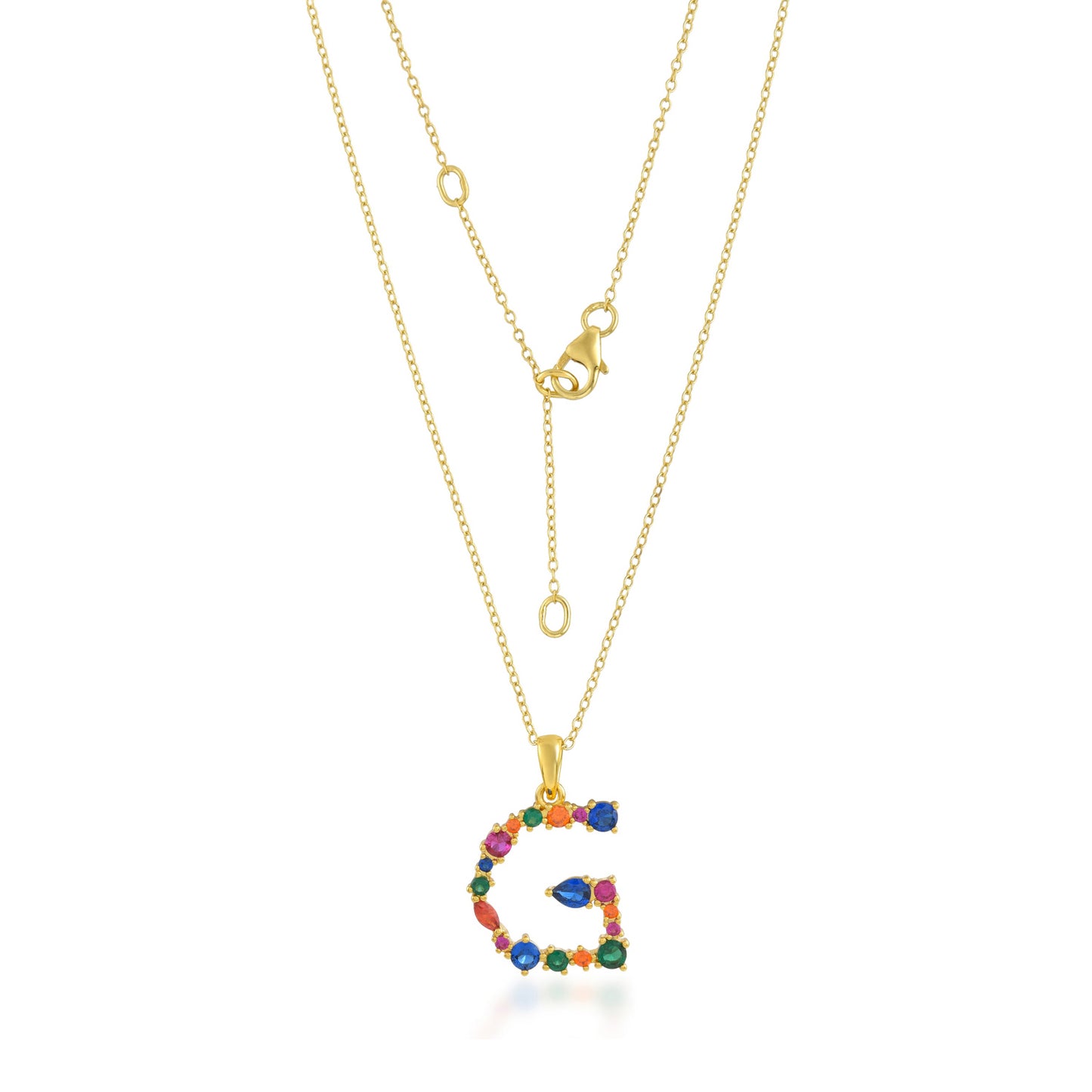 Multistone Alphabet Necklace