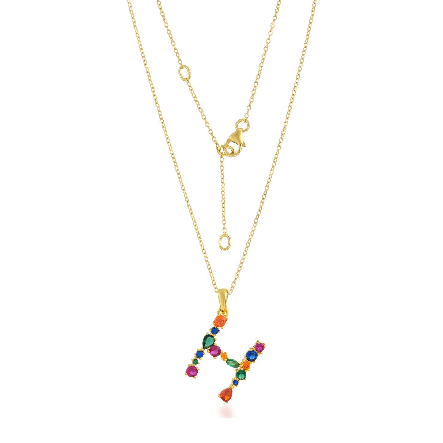 Multistone Alphabet Necklace