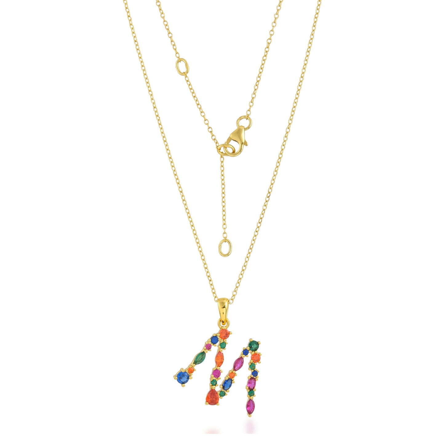 Multistone Alphabet Necklace