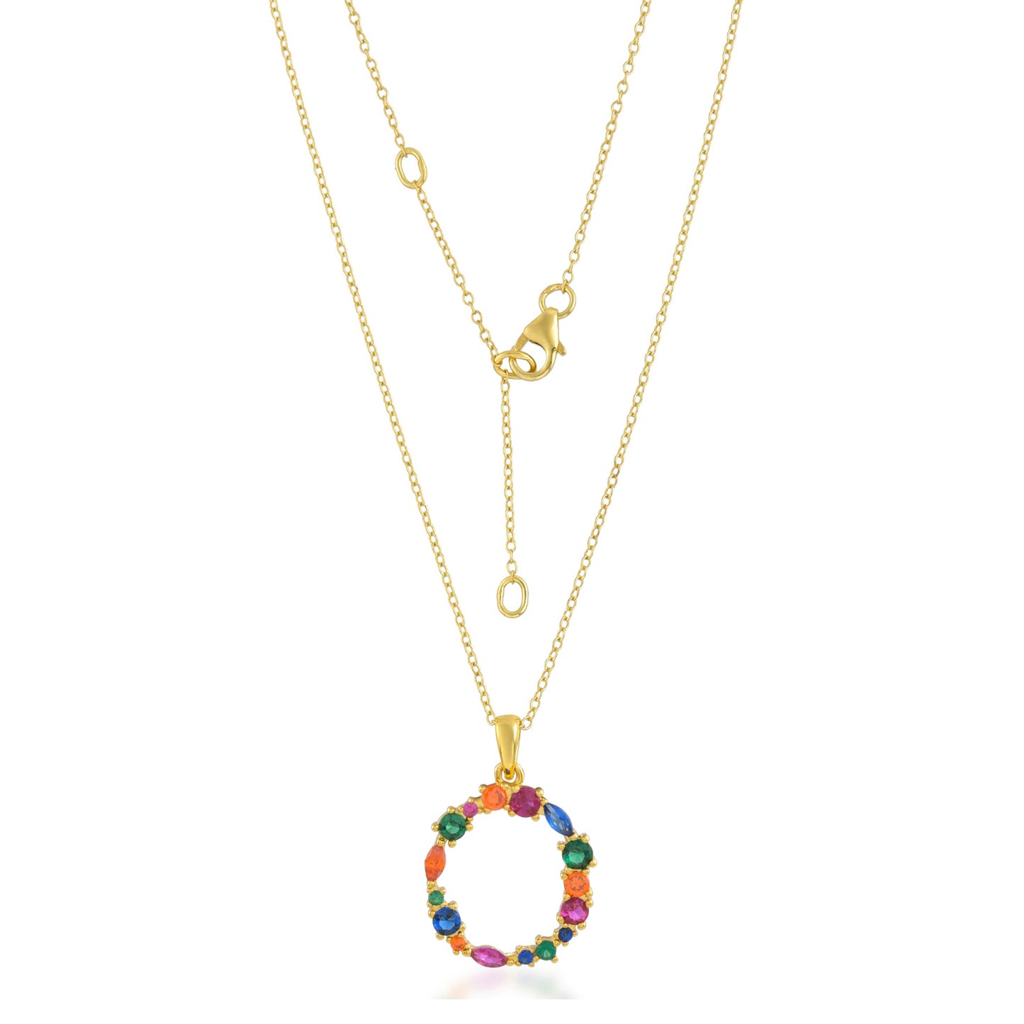 Multistone Alphabet Necklace