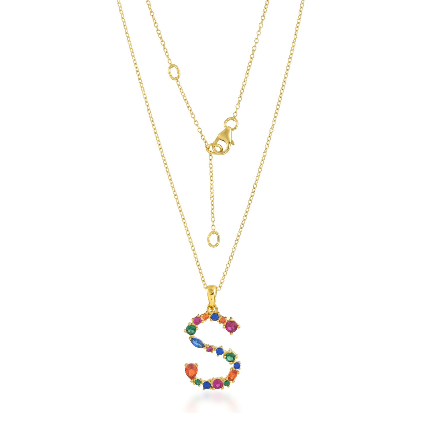Multistone Alphabet Necklace