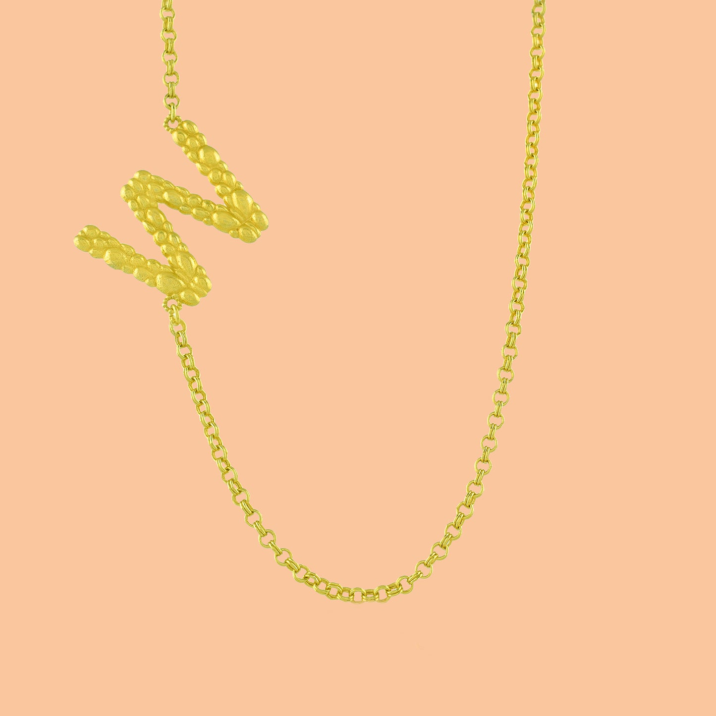 Initial Chain Monogram Necklace