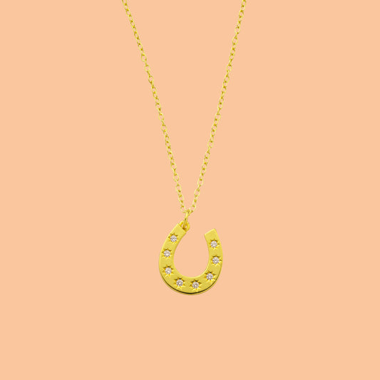 Horse Shoe Luck 92.5 Sterling Silver Necklace