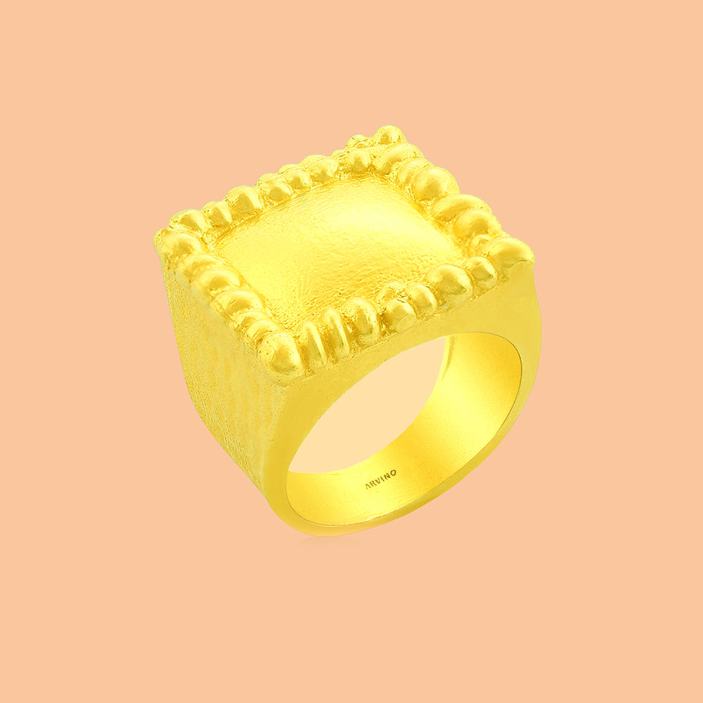 Textured Terrain Signet Ring