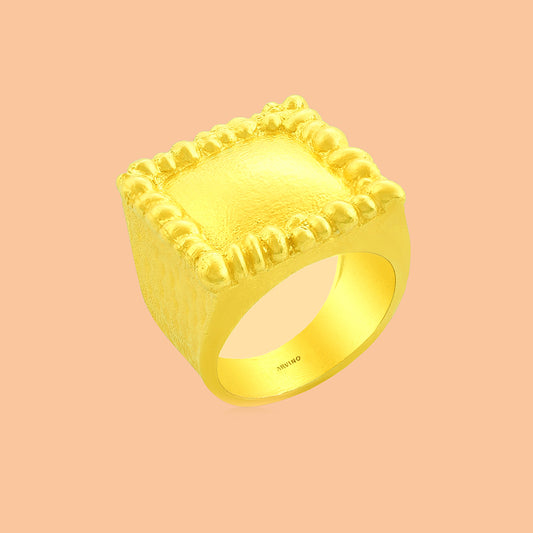 Textured Terrain Signet Ring