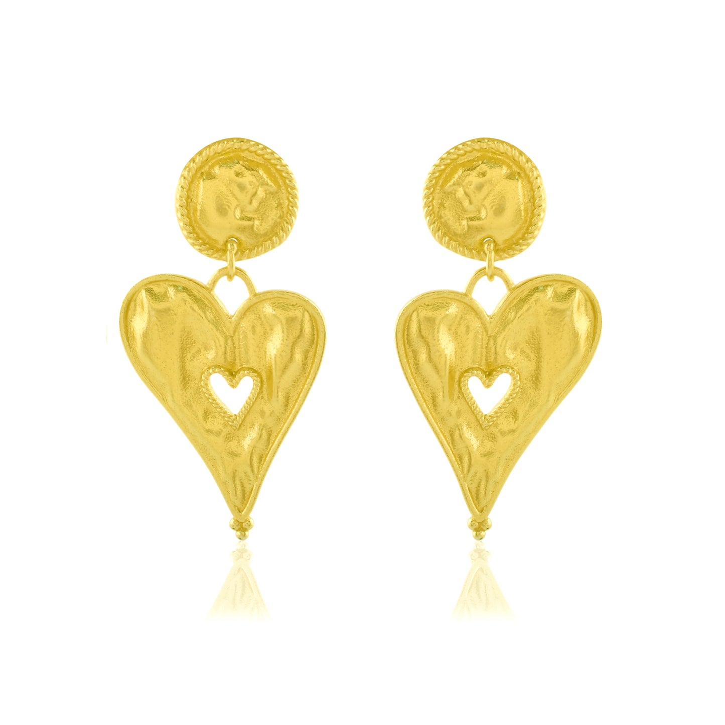 Sculpted Heart Earring