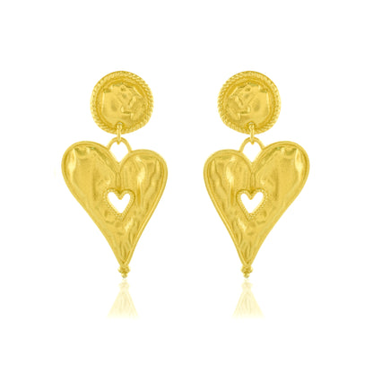 Sculpted Heart Earring