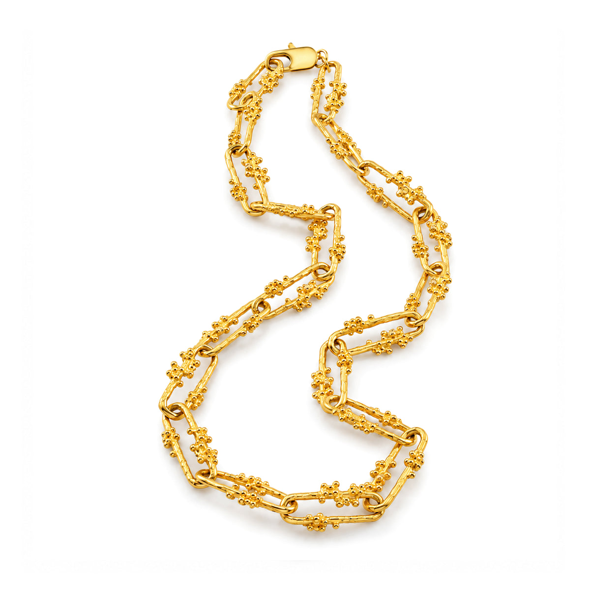 Beaded Double Link Chain Necklace