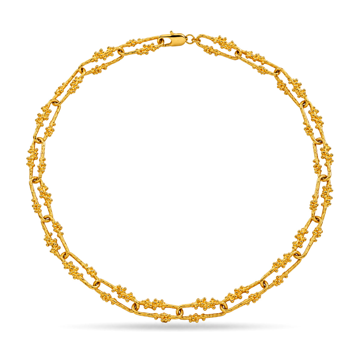 Beaded Double Link Chain Necklace