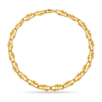 Beaded Double Link Chain Necklace