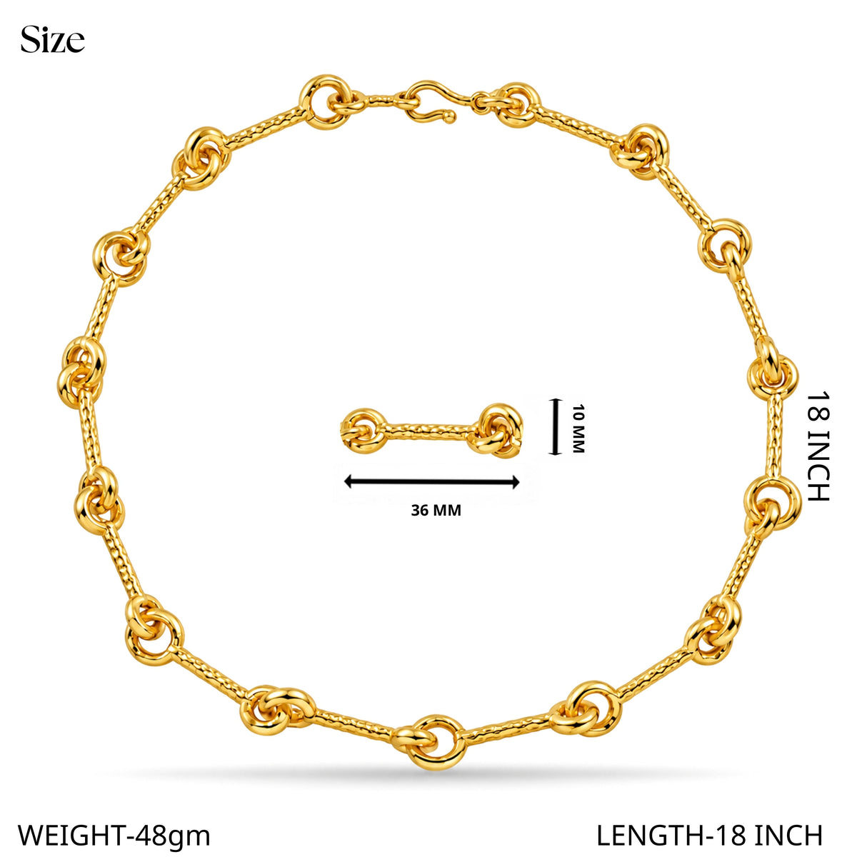 Interlinked Knot Chain Necklace