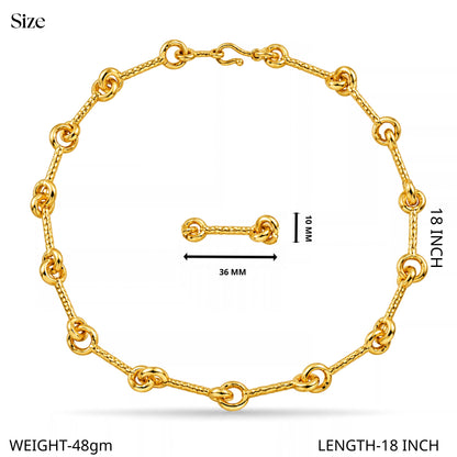Interlinked Knot Chain Necklace