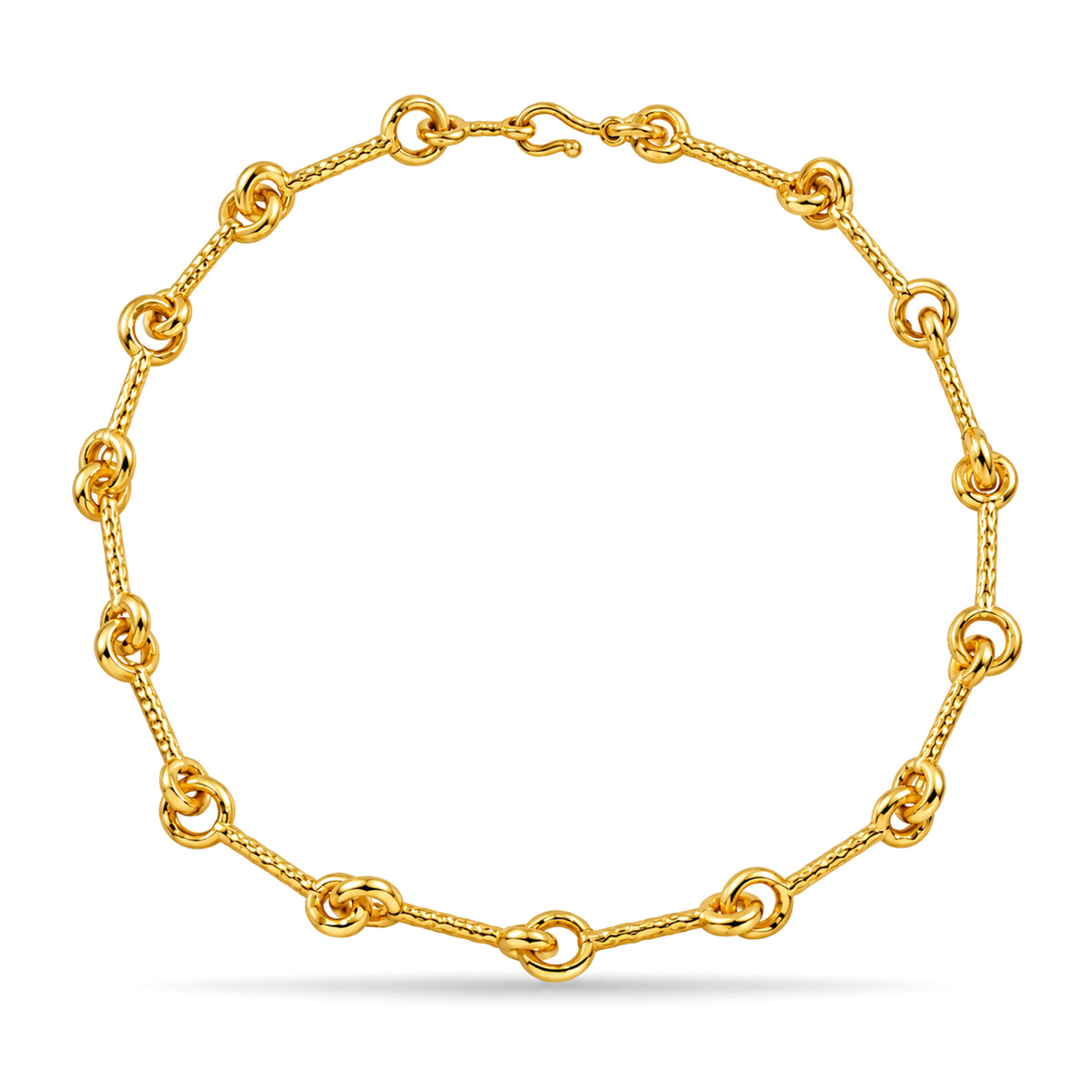Interlinked Knot Chain Necklace