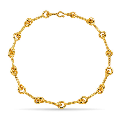 Interlinked Knot Chain Necklace