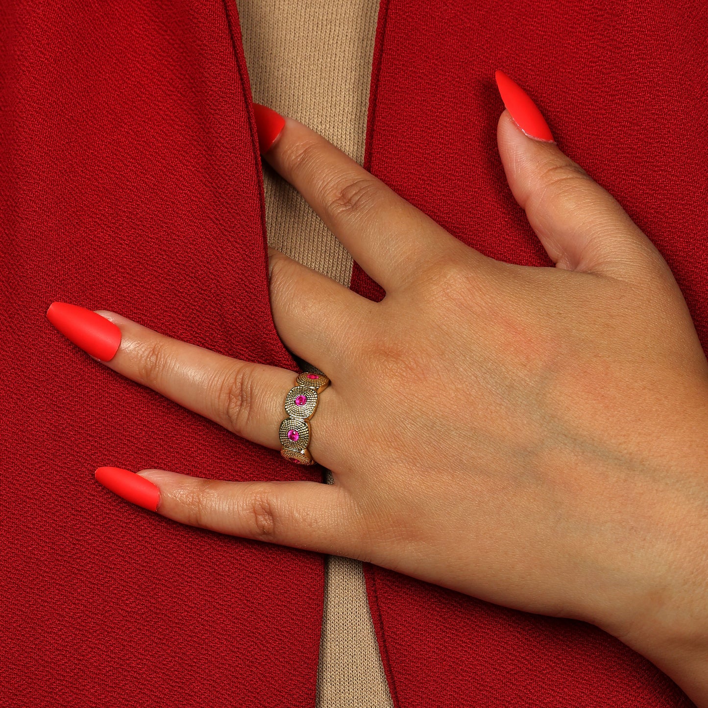 Ruby Row Ring