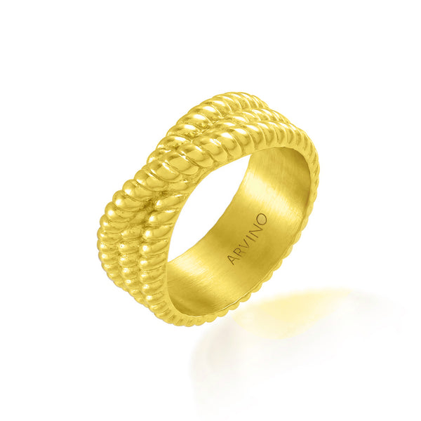 Twisted Rope Ring (Water Resistance Premium Plating)
