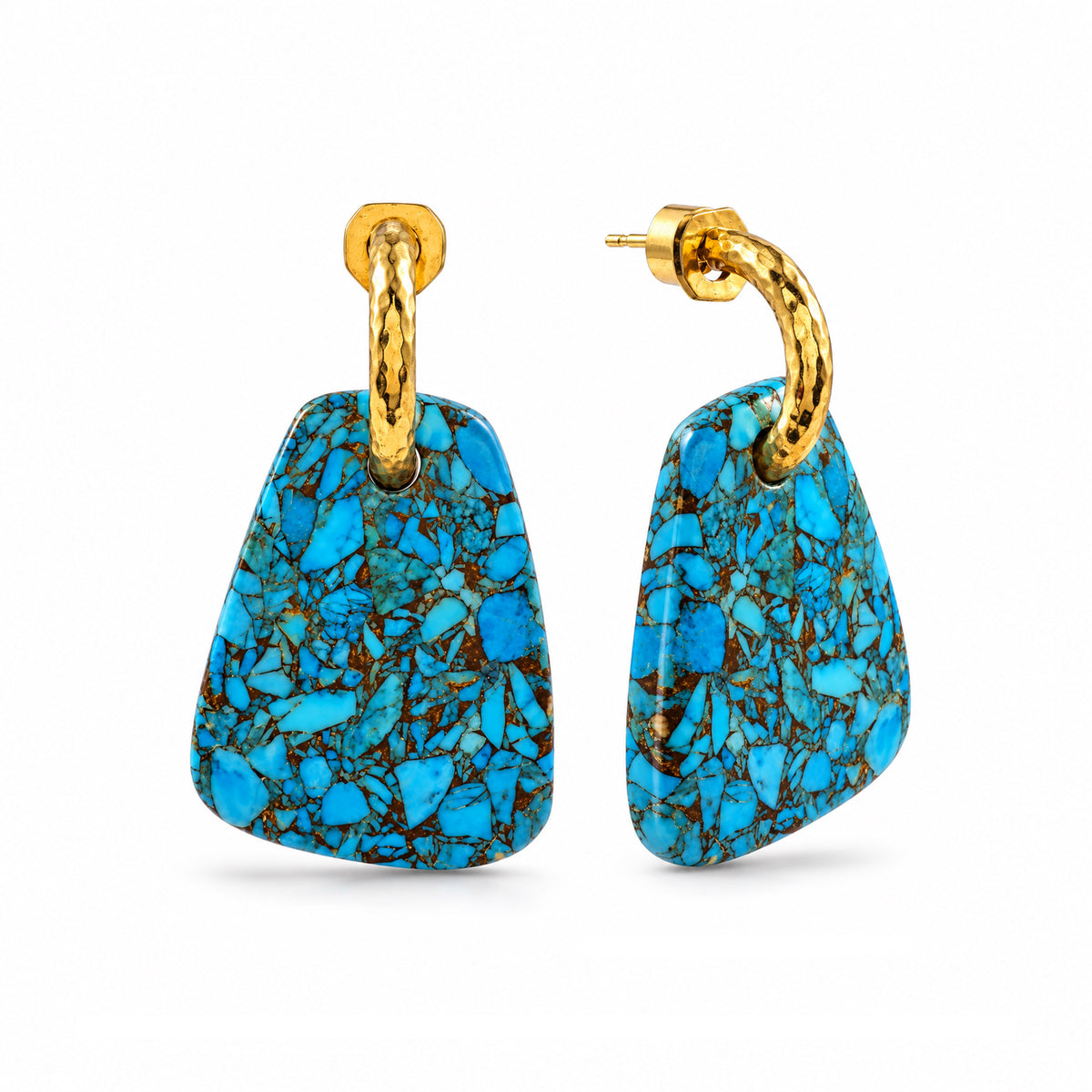 Turquoise Mosaic Statement Earrings