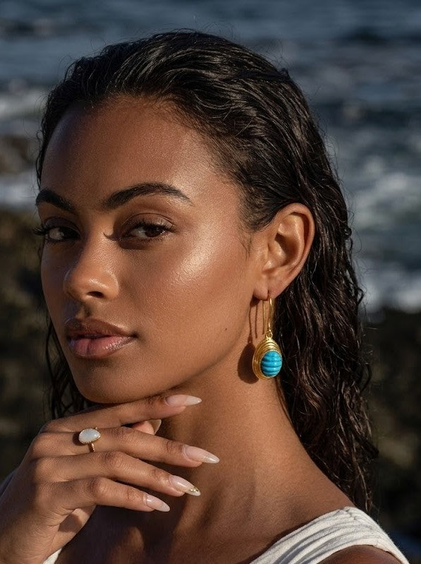 Turquoise Tide Hook Earrings