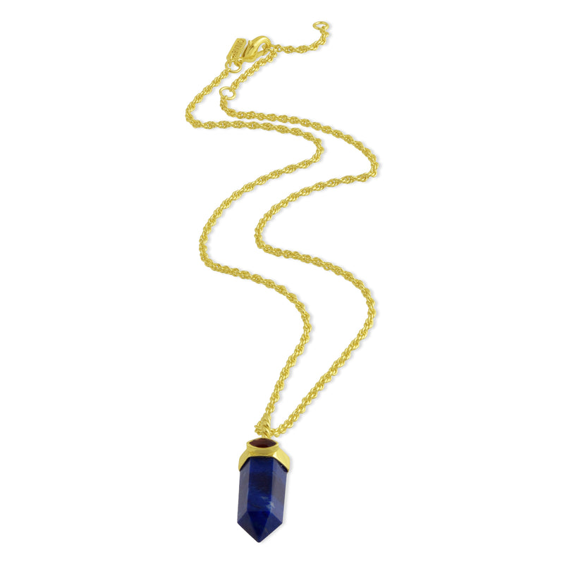 Rope Chain Pencil Charm Necklace (Water Resistance Premium Plating)