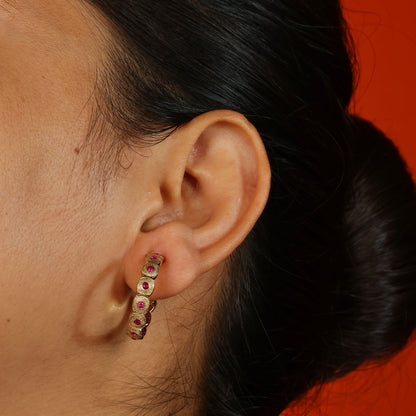 Ruby Row Earring